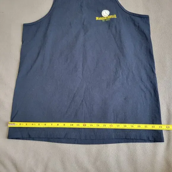 MAGARITAVILLE Shirt Tank Mens Size XL Navy Parrot Tropical Beer Cotton - Picture 5 of 8